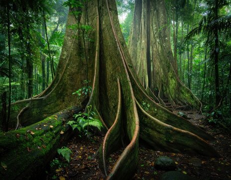 Giant rainforest trees