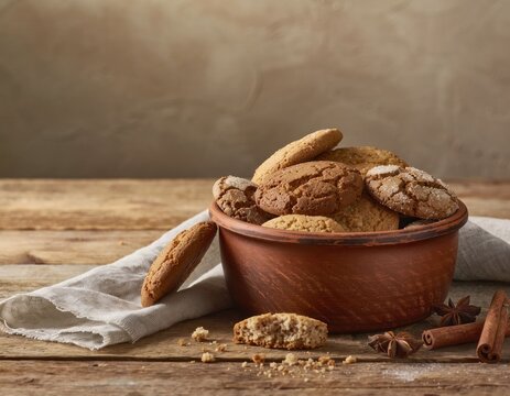 Rustic ginger cookies