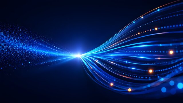 Converging High Speed Fiber Optic Beams In Dynamic Data Stream Network