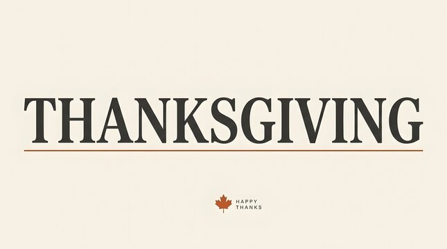 Thanksgiving day typography with maple leaf autumnal background design