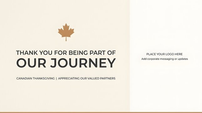 Thank you for being part of our journey inspirational quote design