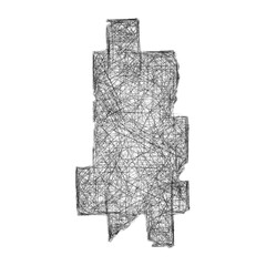 Fototapeta premium Sketch Crenshaw County (Alabama) outline map design