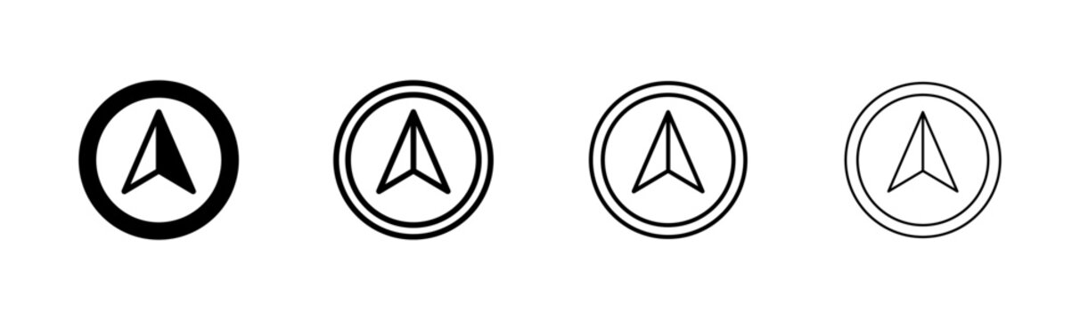 Compass icon logo design. arrow compass icon sign and symbol