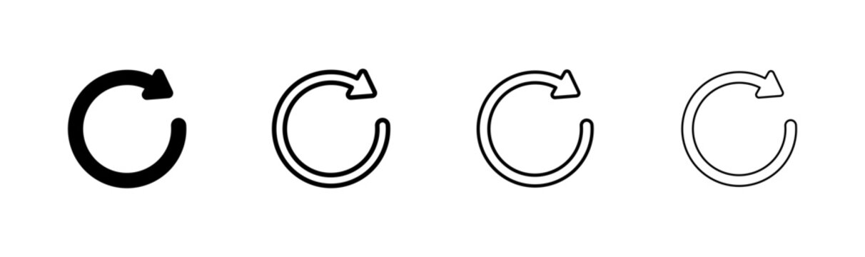 Refresh icon logo design. Reload sign and symbol. Update icon.