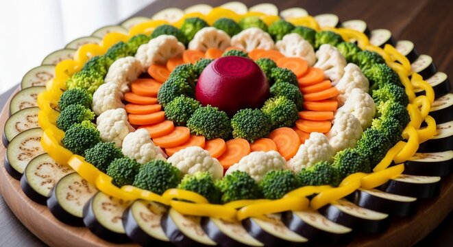 Vegetable platter arrangement
