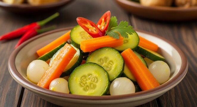 Vegetable salad close up
