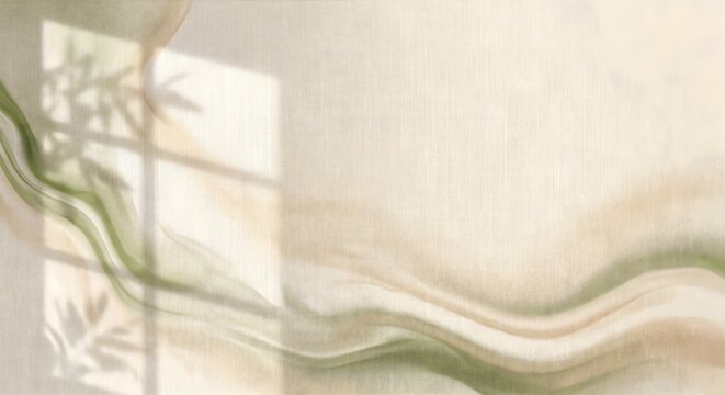 Frosted Glass Over Organic Earthy Watercolor Wash Background