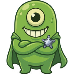 Fototapeta premium Green Slime Monster Character Collections Hero