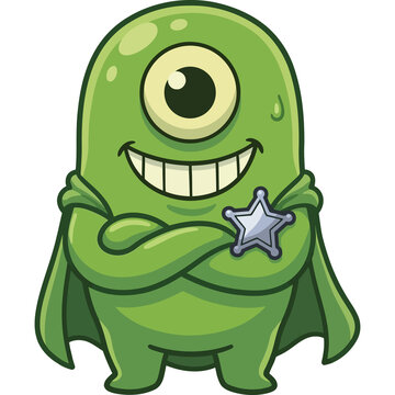 Green Slime Monster Character Collections Hero