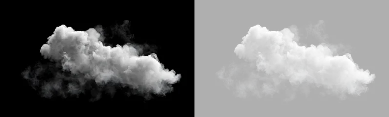 White realistic cloud isolated on transparent background. Billowing smoke texture and fog element for weather overlay and photo manipulation © Антон Миргородський