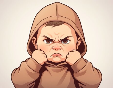 angry baby portrait
