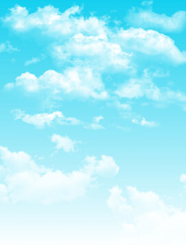 Bright blue sky with clouds background