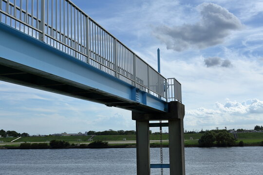 江戸川の水門と河川設備 一級河川の治水インフラ / Floodgate and river infrastructure on the Edogawa River in Japan