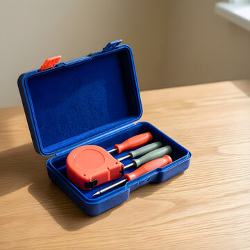 One small cobalt tool case open