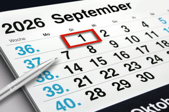 Deutscher Kalender 1. September 2026