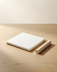 Fototapeta premium One pristine blank white slate tile