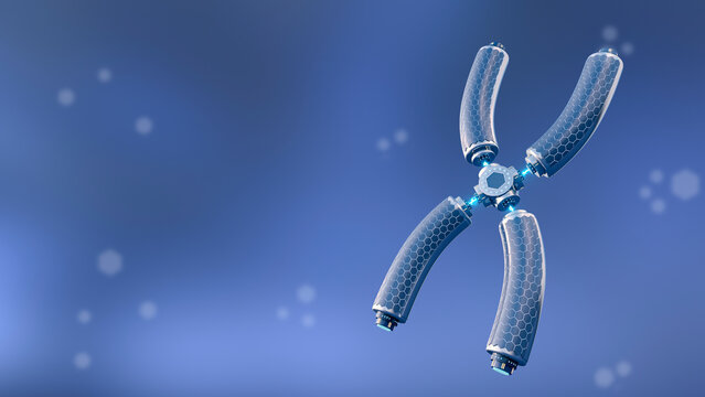 Technical chromosome, 3d rendering
