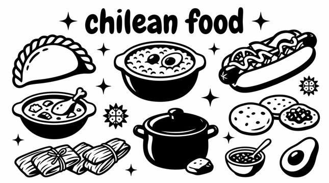 Chilean foods featuring empanadas pastel de choclo completos cazuela curanto sopaipillas humitas and traditional dishes cuisine restaurants food menus culinary tourism cultural festivals street food