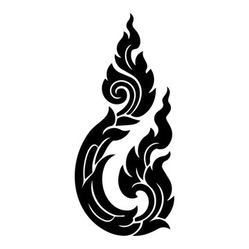 Vintage Thai Kanok Element in Symmetrical Traditional Design