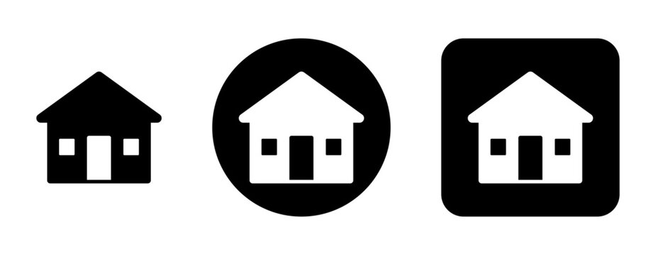 House vector set with home, house, property, real estate and building symbols for property websites, real estate apps, navigation interfaces, housing services and digital platforms.