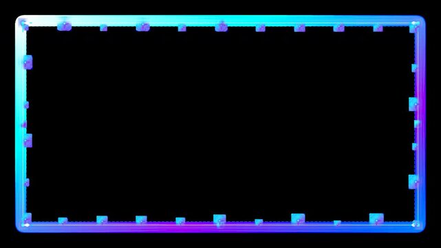4K Electric Plasma Surge Energy Video Frame Overlay with Transparent Alpha Channel