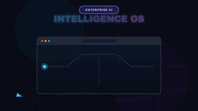 Modern Enterprise AI Intelligence OS Dashboard with Neural Processing Engine Vector Interface