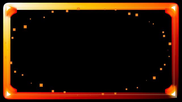 4K Inferno Fiery Ember Ring Video Frame Overlay with Transparent Alpha Channel