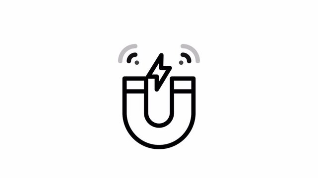 magnetic sensor minimalist stroke animation