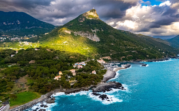 The coast near the town of Maratea, in the province of Potenza, Basilicata, Italy.