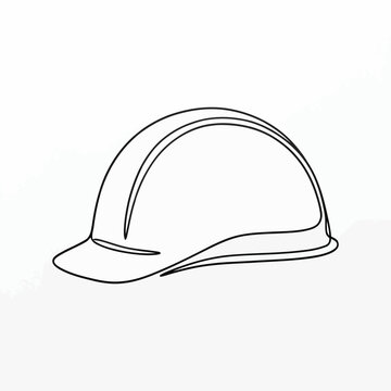 vector illustration of Simple line drawing of a hard hat safety helmet Vector, illustration , Labour Day, Happy Labor Day, Labor Day, Labour day icons set