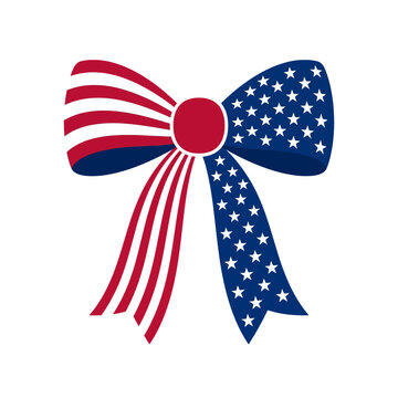 vector illustration of Red white and blue striped bow with polka dots Vector, illustration , Labour Day, Happy Labor Day, Labor Day, Labour day icons set