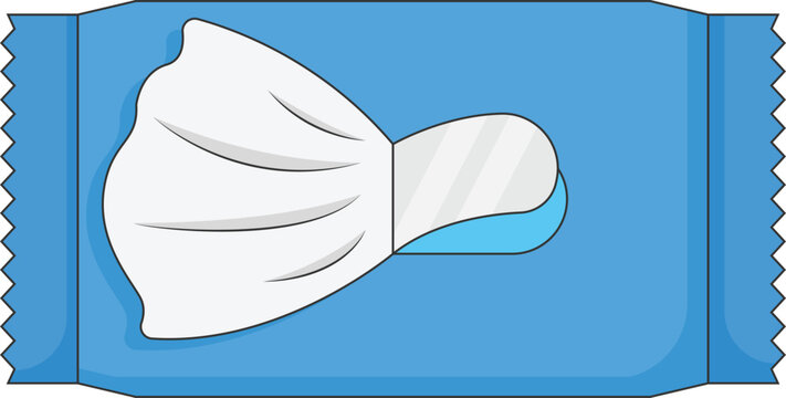 Tissue Wet Wipes Vector Illustration. Clean Icon Design Element Isolated on White Background