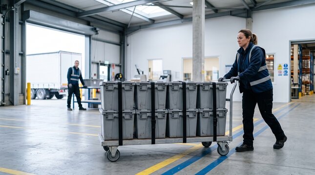 Sealed cold chain crates ready for outage response