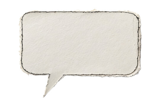Single blank hand drawn white speech bubble isolated on white background p n g a i generated