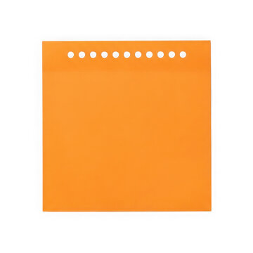 Minimalist orange square with abstract top border design