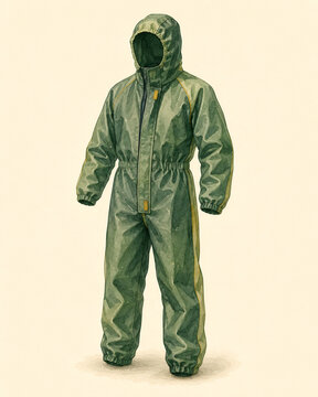 Industrial Chemical Protective Coverall with Hood