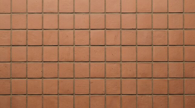 Geometric terra cotta wall featuring repetitive square tiles arranged in a structured grid pattern with subtle weathered matte surface textures