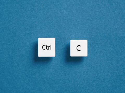 Ctrl and C keys representing computer copy shortcut