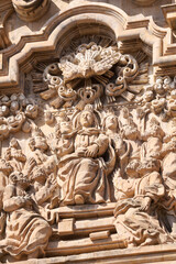 Fototapeta premium Architectural details of The Clerecia of Salamanca or also known as Royal College of The Holy Spirit in Salamanca city