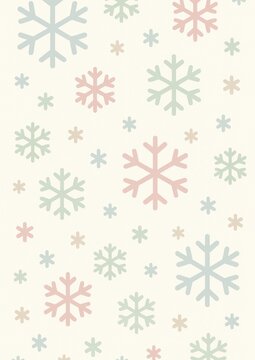 Pastel snowflakes pattern wallpaper.
