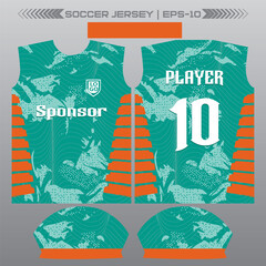 Naklejka premium Modern Soccer Jersey Template Football Sportswear Uniform Design