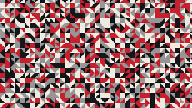Abstract geometric pattern with red black