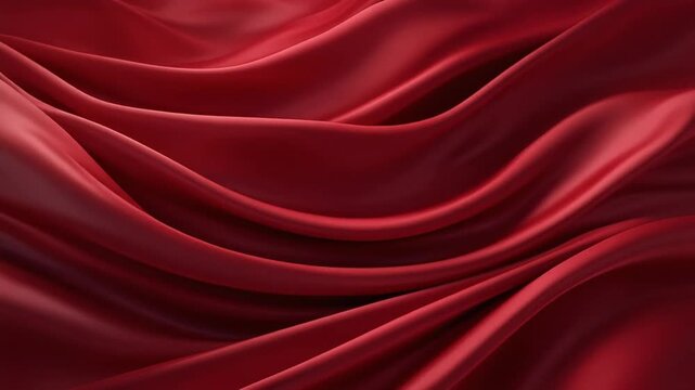 Ruby Red Silk Wave Background