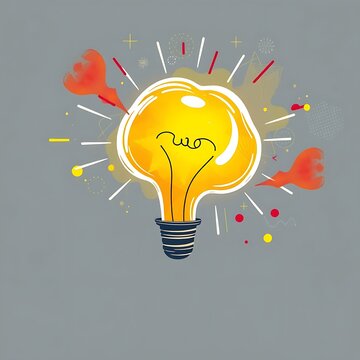Creative Light Bulb Idea Innovation Concept.