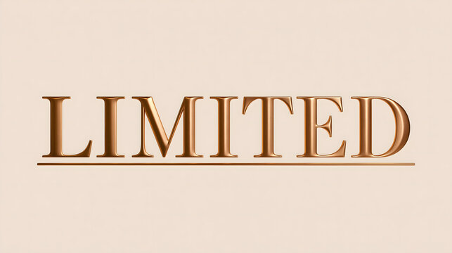Elegant limited text on neutral background