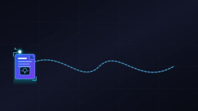 AI Intelligent Document Processing Animation with Automated Data Extraction and Neural Engine