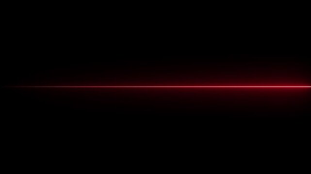 glowing blue neon Straight neon lazer animation of horizontal line on alpha background, straight neon lazer line, seamless loop.