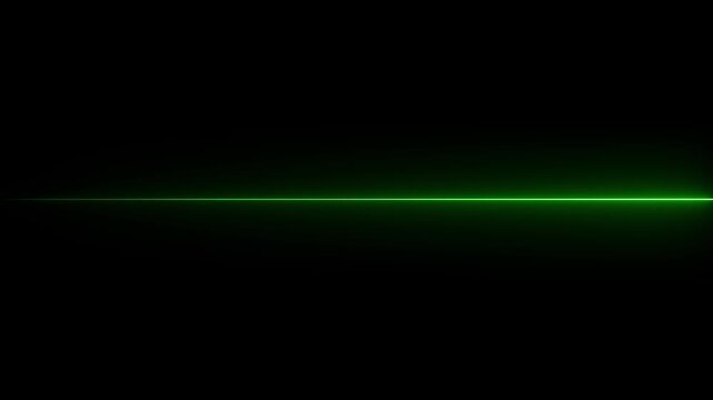glowing blue neon Straight neon lazer animation of horizontal line on alpha background, straight neon lazer line, seamless loop.