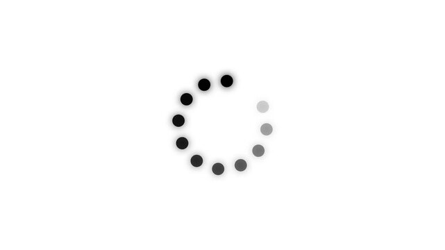 Black gradient dotted round loading page video design