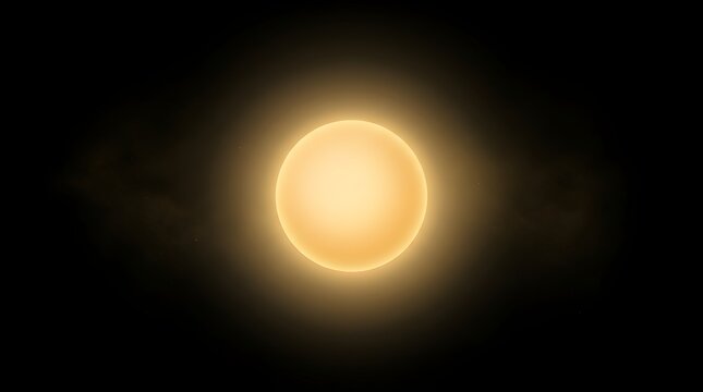 Bright glowing star shining intensely in the deep darkness of outer space with universe